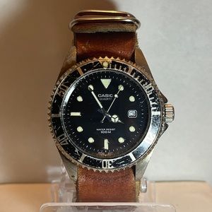 casio vintage dive watch mtp-1010 Quartz Men’s Watch